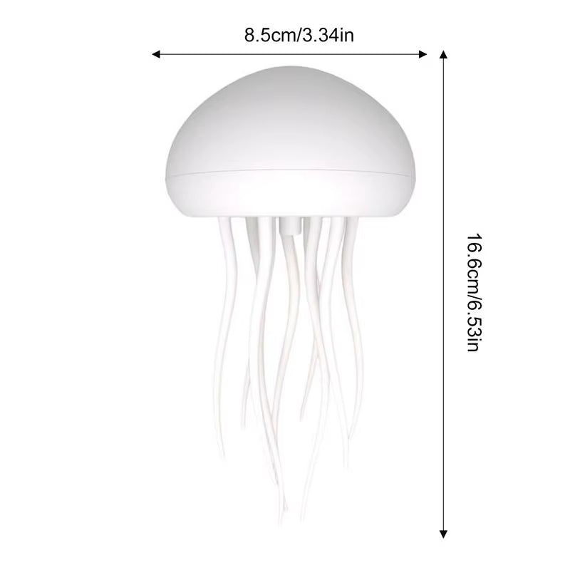 Jellyfish Night Light Cartoon Jellyfish Night Light Gradient Cute Jellyfish Bedside Lamp Voice Control Floating Jellyfish Lamp