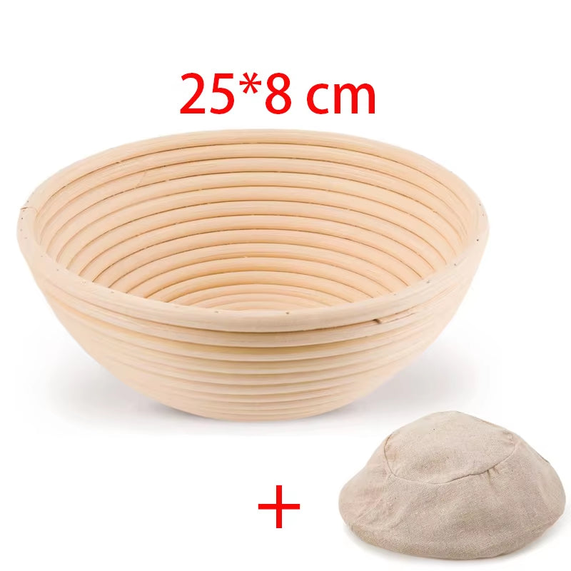 Natural Rattan Bread Proofing Basket Handmade Rattan Wicker Baking Bowl Dough Fermentation Sourdough Banneton Bread Basket