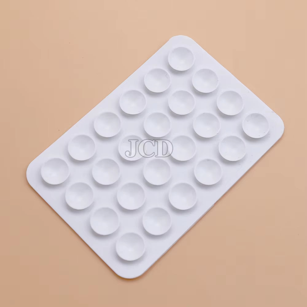 2PCS Double Side Silicone Pad for Mobile Phone Fixture Suction Cup Backed Adhesive Silicone Rubber Sucker Pad for Fixed Pad