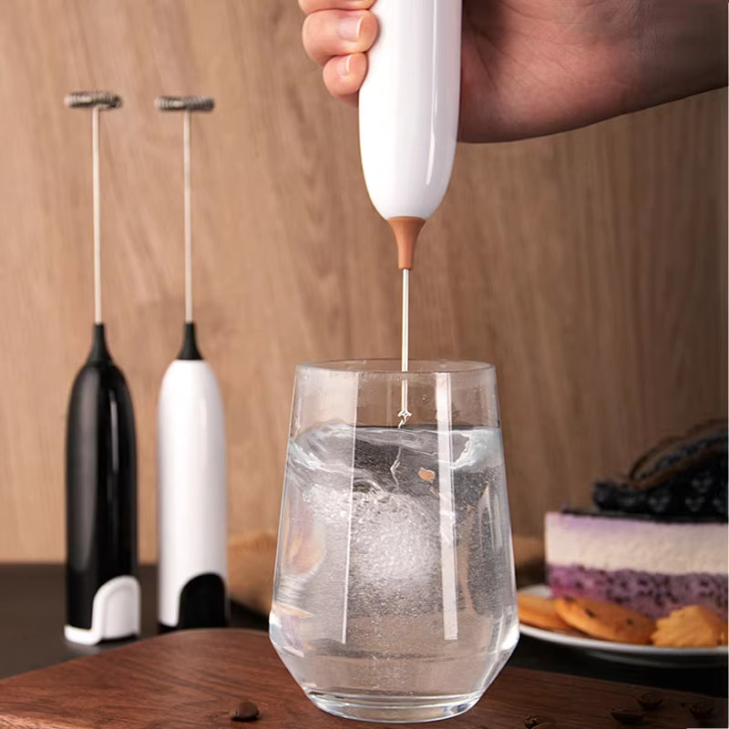 Mini Milk Frother Handheld Foam Maker for Lattes Whisk Coffee Cappuccino Frappe Matcha Hot Chocolate Egg Beater Drink Mixer