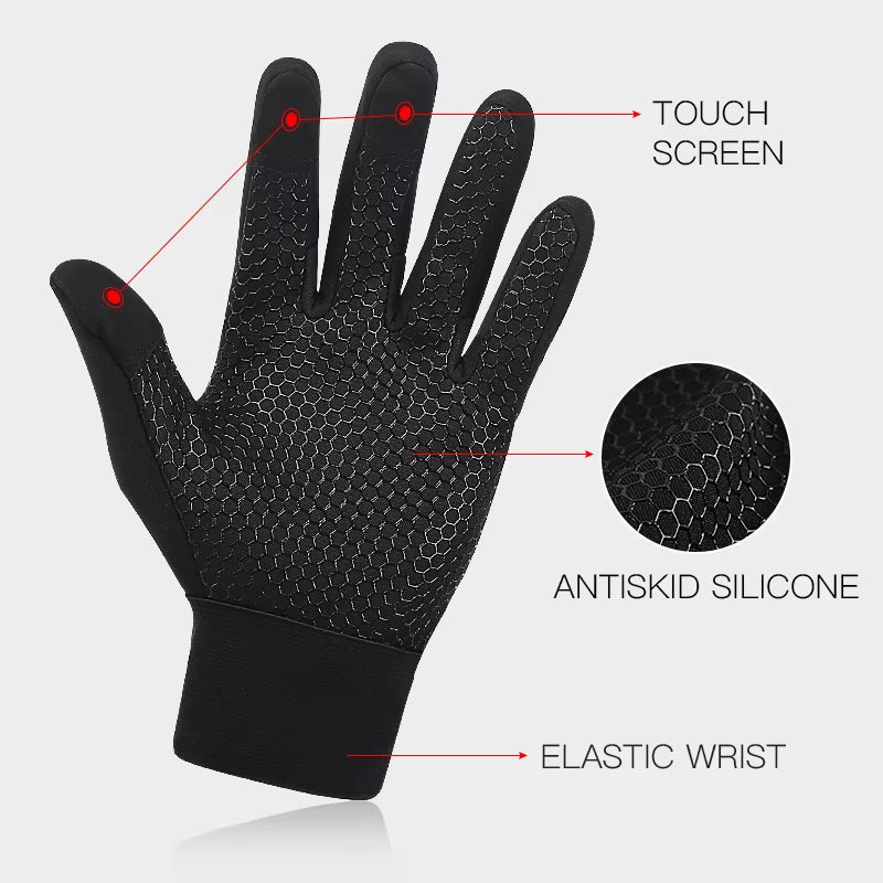 Winter Gloves Outdoor Sport Touch Screen Bicycle Bike Cycling Running Gloves for Men Women Windproof Simulated Warm Eldiven