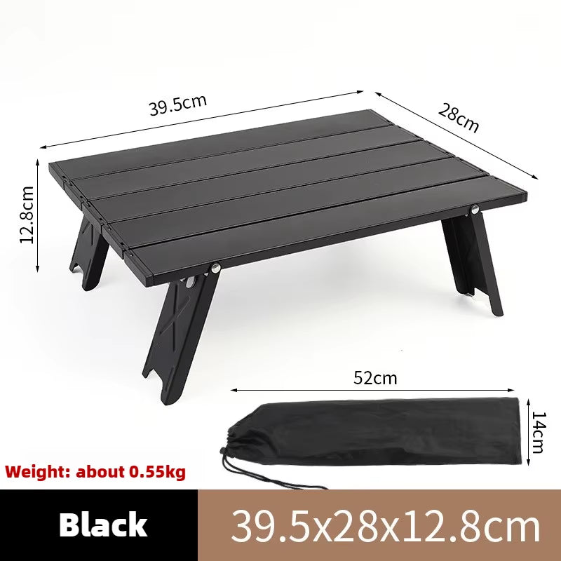 Outdoor Mini Camping Table Ultra Light Folding Coffee Table Aluminum Alloy Small Beach Table with Storage Bag Picnic Table