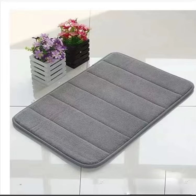 Water Absorption Rug Bathroom Mat Shaggy Memory Foam Bath Mat Set Kitchen Door Floor Mat Carpet for Toilet Non Slip Bath Mats