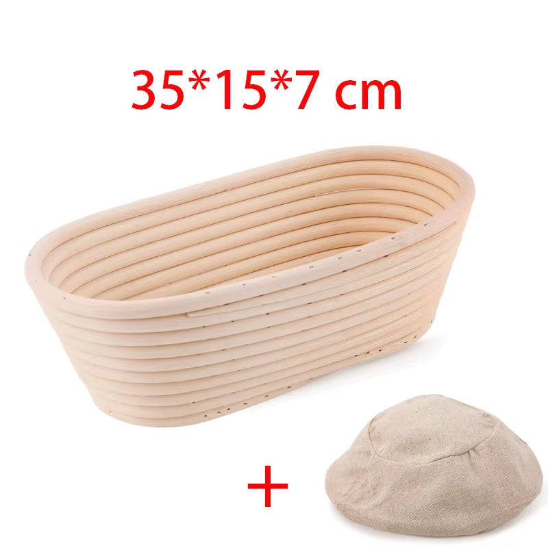 Natural Rattan Bread Proofing Basket Handmade Rattan Wicker Baking Bowl Dough Fermentation Sourdough Banneton Bread Basket