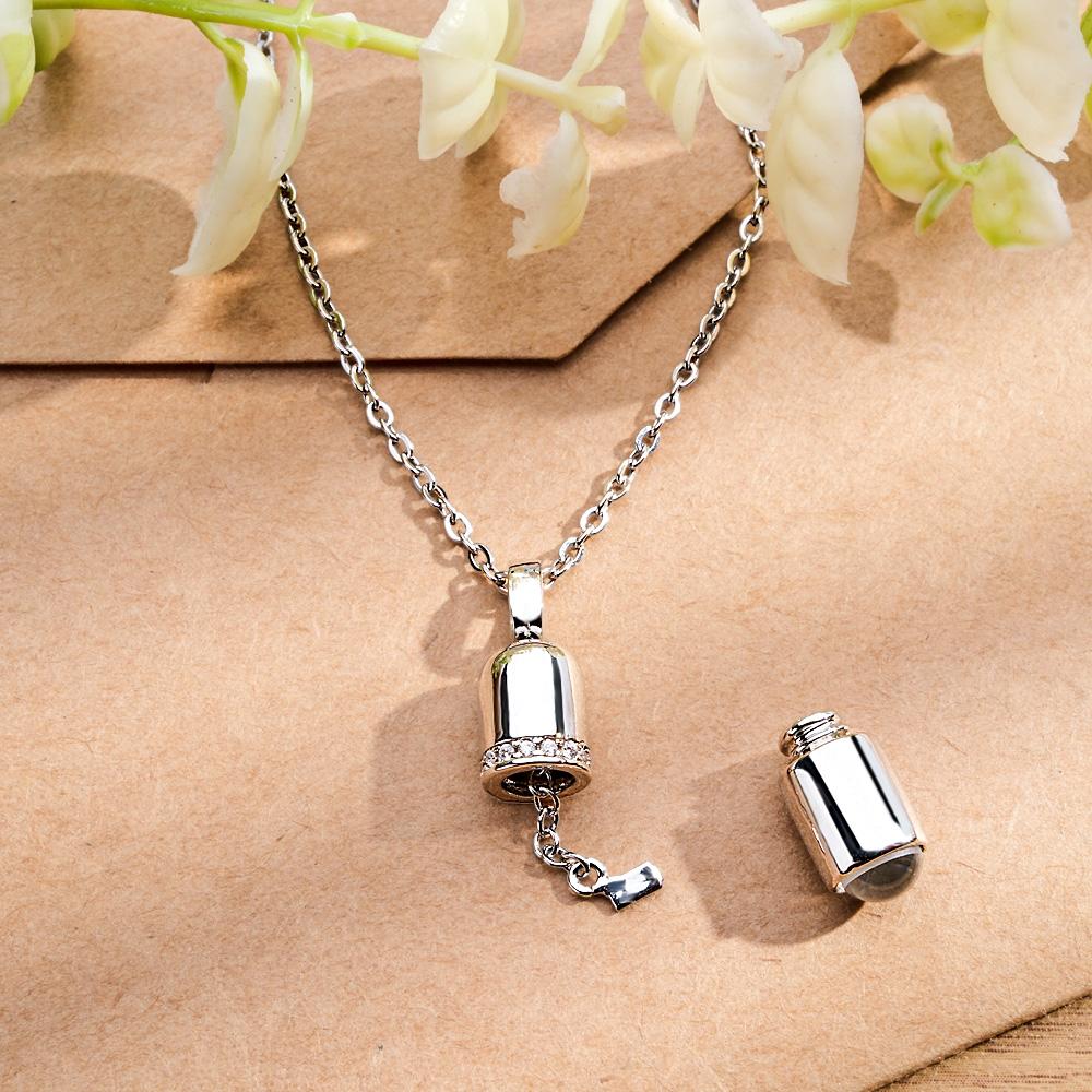 Custom Projection Necklace Creative Pill Couple Gifts Inkedjoy