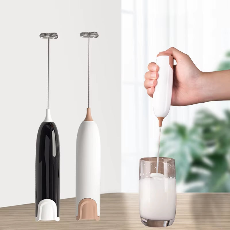 Mini Milk Frother Handheld Foam Maker for Lattes Whisk Coffee Cappuccino Frappe Matcha Hot Chocolate Egg Beater Drink Mixer