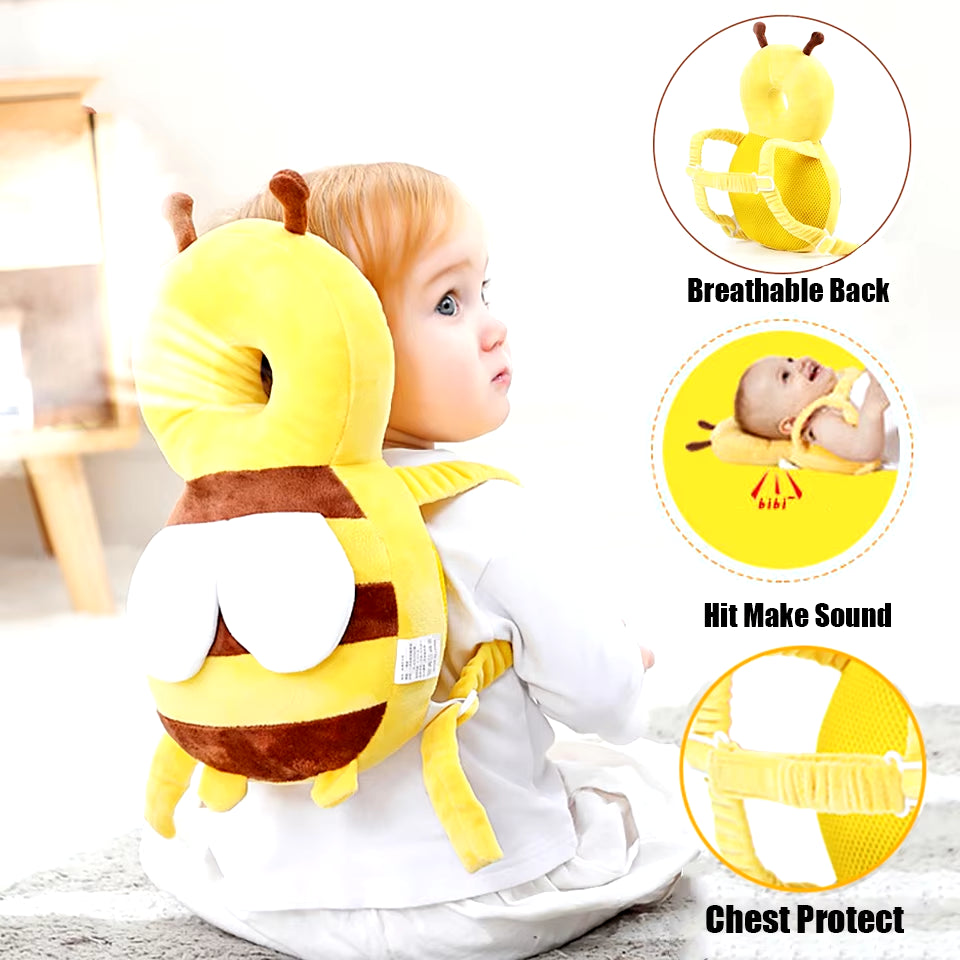 Baby Protect Pillow Learn Walk Head Protector Cushion anti Fall Backward Cap Carry Cartoon Kids Safe Bibi