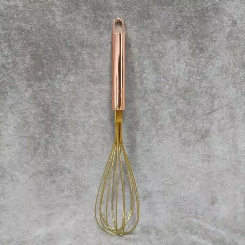 1Pcs Gold Stainless Steel Egg Beater Hand Whisk Egg Mixer Baking Cake Tool Baking Set Home Egg Tools Kitchen Accessories for Egg