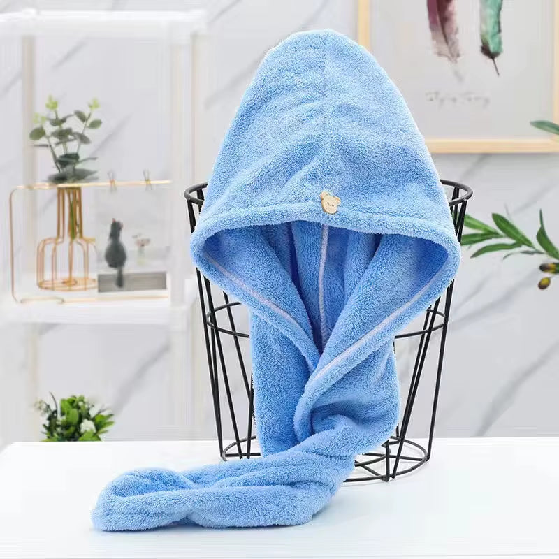 Women Long Hair Quick-Dry Hair Towel Soft Microfiber Towels Shower Cap Towel Bath Hats for Women Dry Hair Cap Lady Turban Head