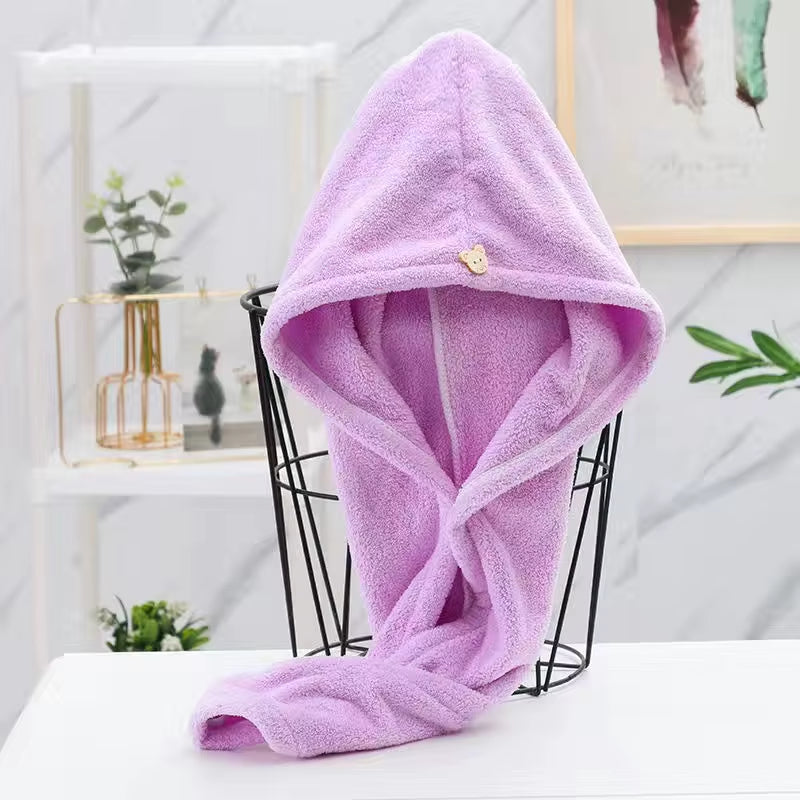 Women Long Hair Quick-Dry Hair Towel Soft Microfiber Towels Shower Cap Towel Bath Hats for Women Dry Hair Cap Lady Turban Head