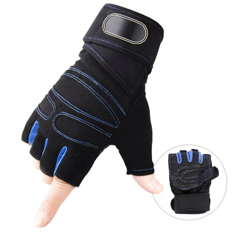 Gym Gloves Heavyweight Sports Exercise Weight Lifting Gloves Half Finger Body Building Training Sport Workout Gloves for Unisex