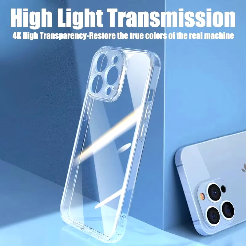 Transparent Soft TPU Silicone Case for Iphone 11 12 13 Mini 14 15 Pro Xs Max X XR 8 7 6 6S plus SE 2020 2022 Clear Back Cover