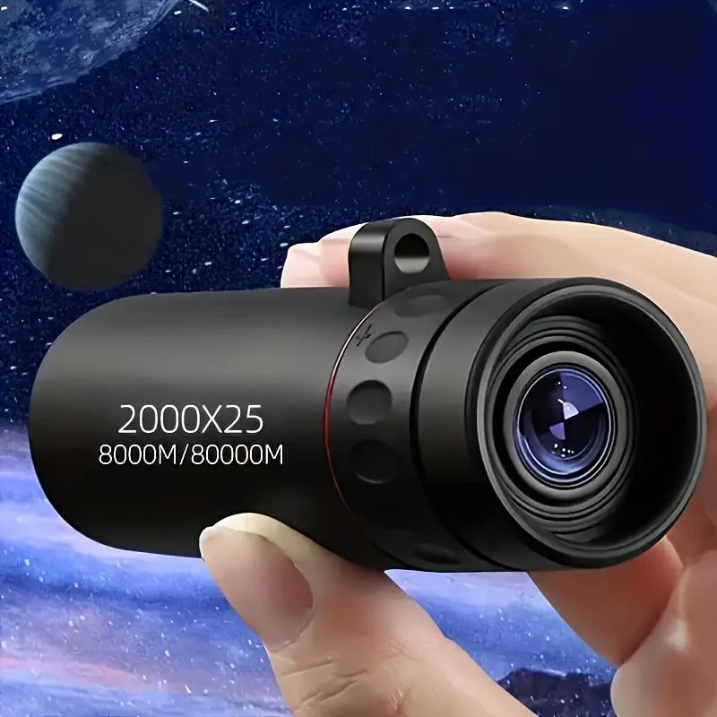 2000X25 Hd Monocular Telescope - Compact, Portable Scope for Hunting, Travel, Concerts & Fishing